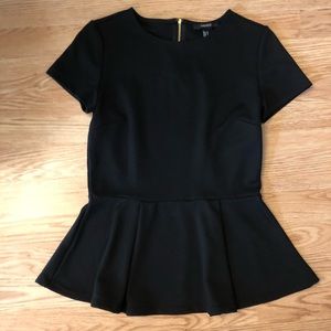 Black short sleeve blouse